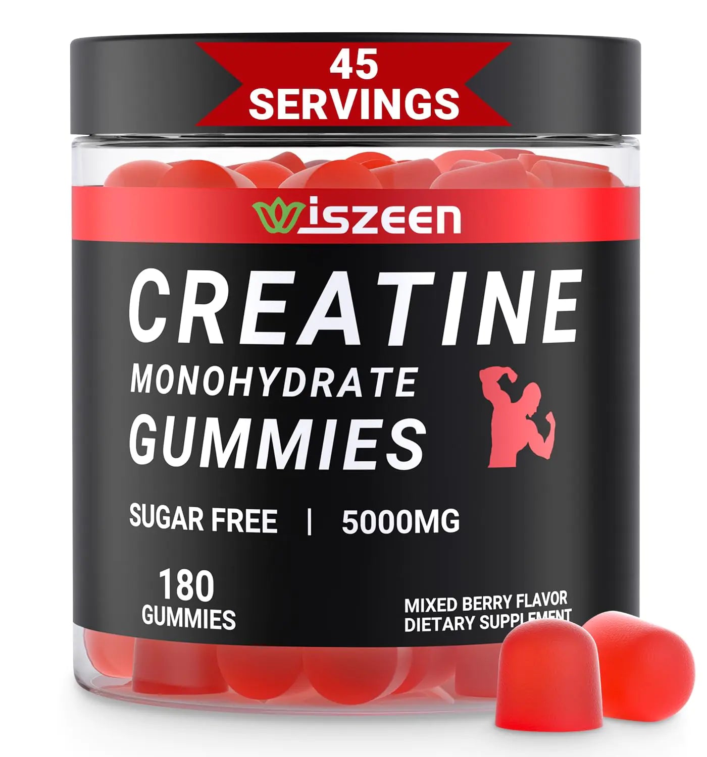 Wiszeen Creatine Gummies – 45 Servings of Pure Muscle Fuel